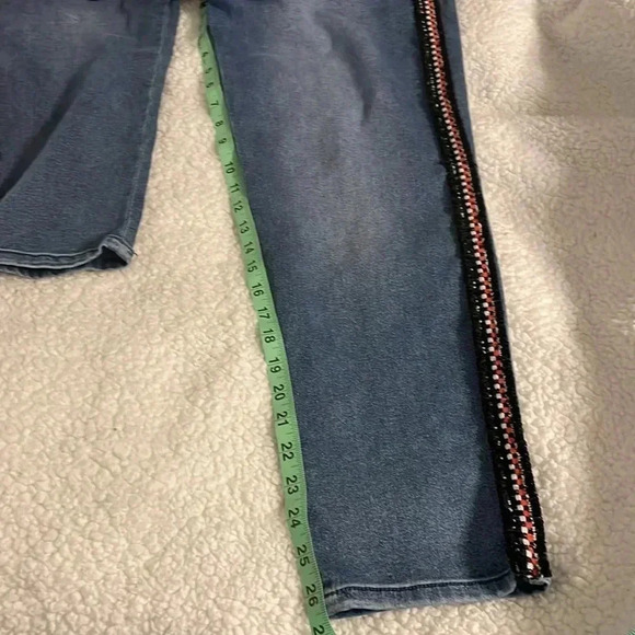DG 2 by Diane Gilman jeans with striped side size 14 - Picture 8 of 10